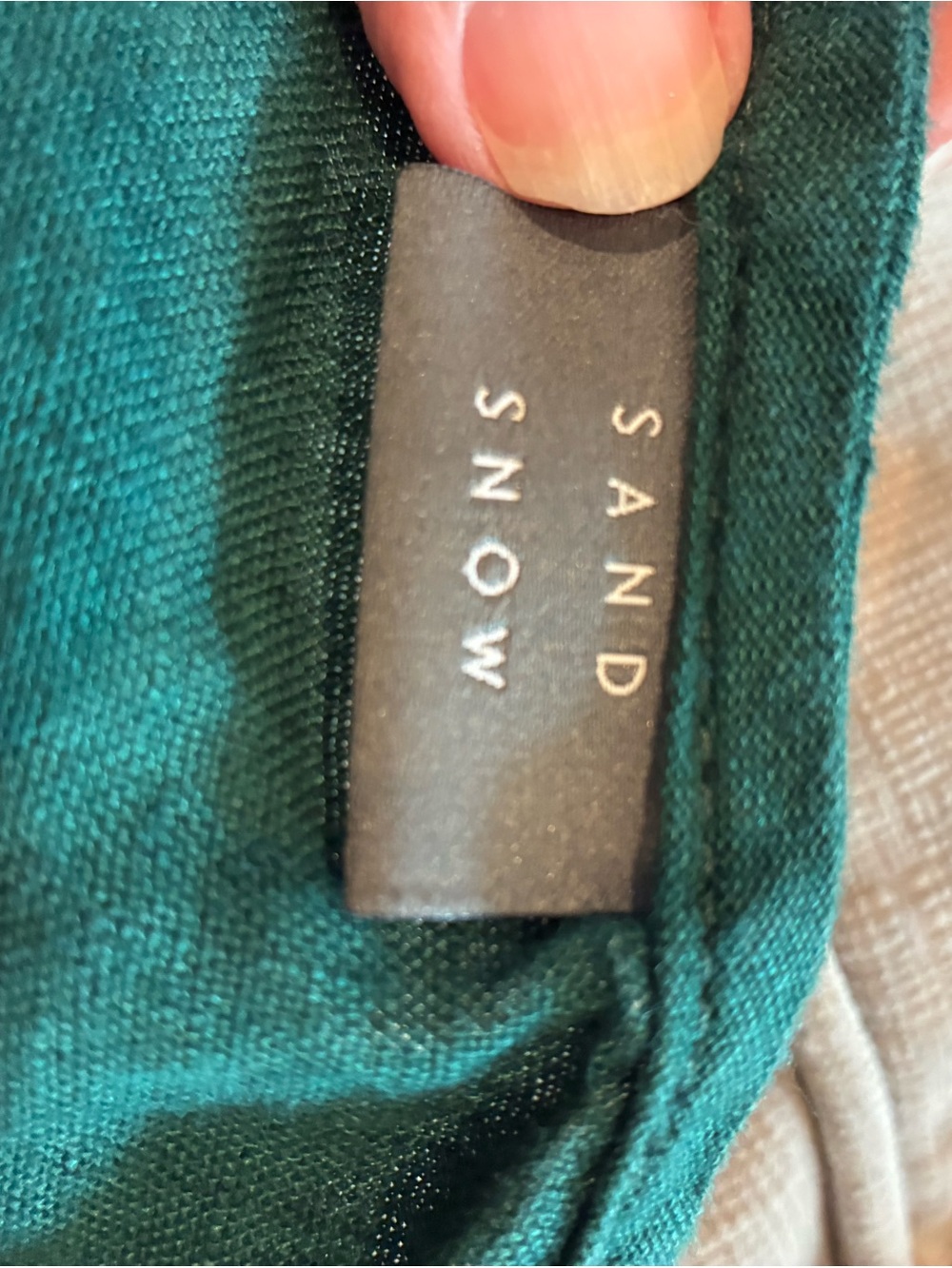 Sand Snow linen Tie-Front Puff Sleeve Crop Top - Deep Green - Picture 2 of 6
